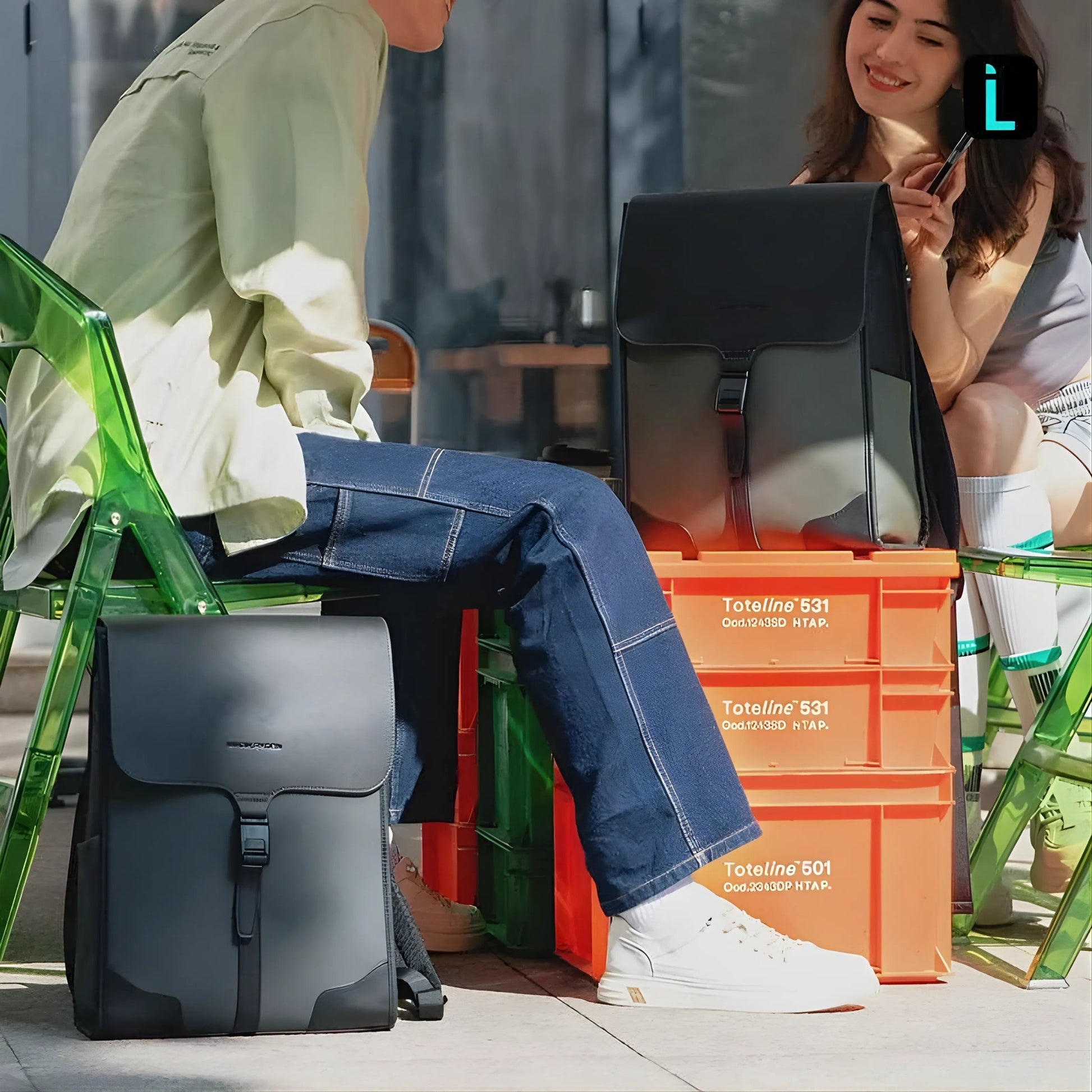 Backper Mensa Waterproof Oxford Backpack — open view