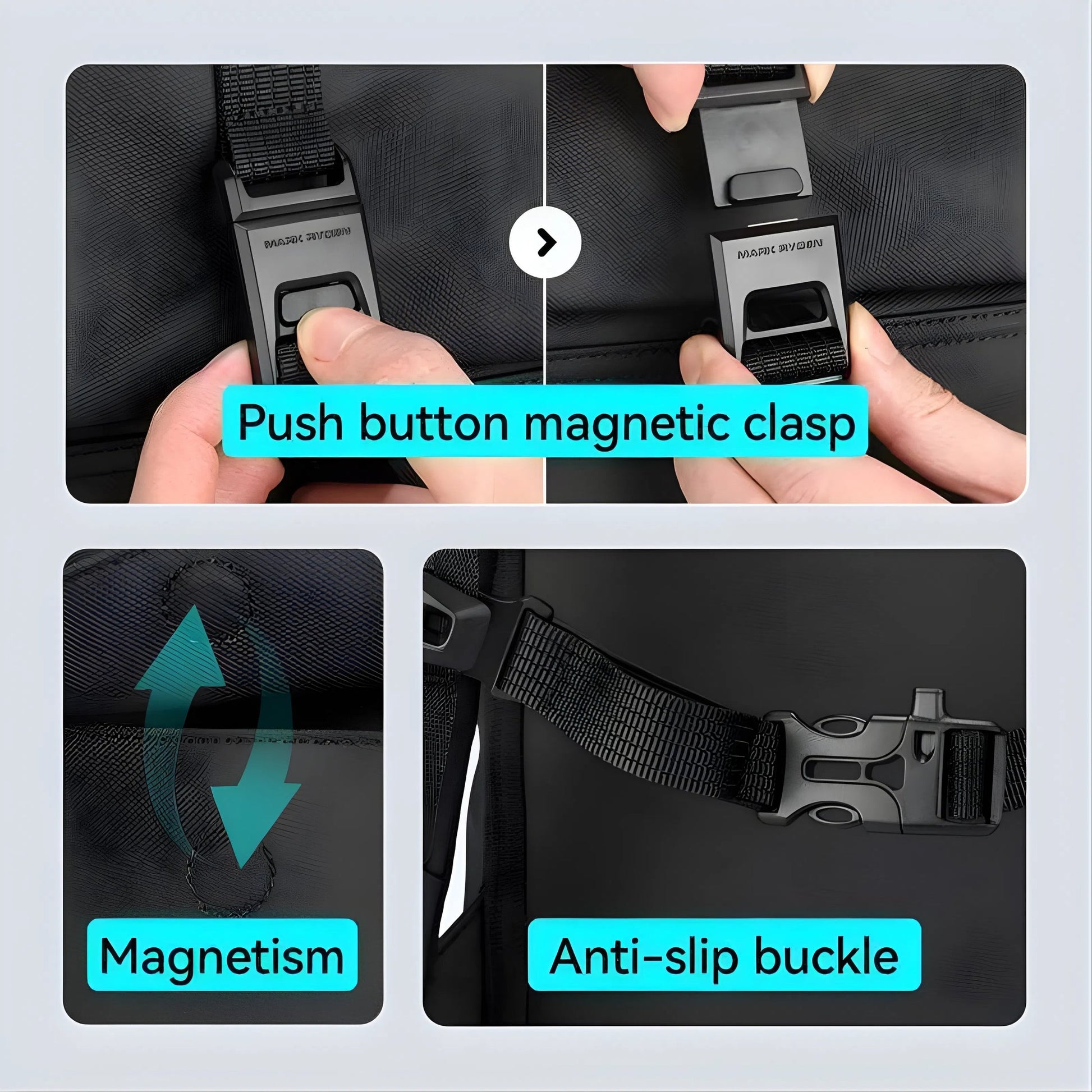 Backper Meridian Anti-Theft Oxford Backpack — angled view
