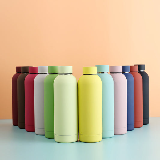 500ml Reusable Stainless Steel Vacuum Bottle – Laser Logo