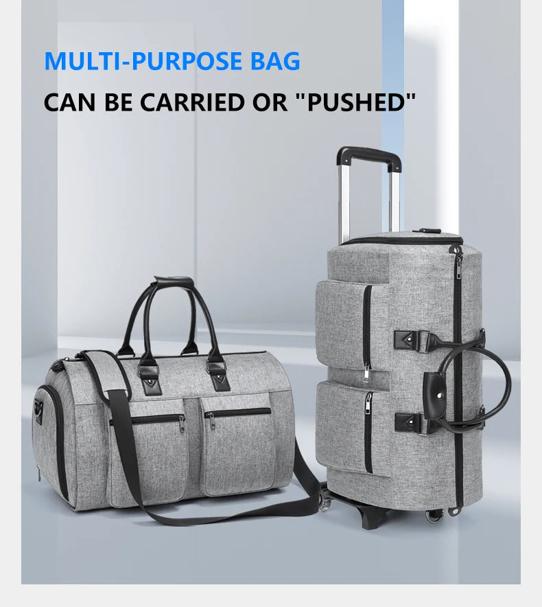 Mingao 233028-0 Wheeled Foldable Garment Travel Duffle Bag - detail 3