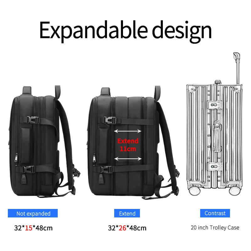 Mingao 1055 Multifunctional Smart USB Travel Laptop Backpack - 4