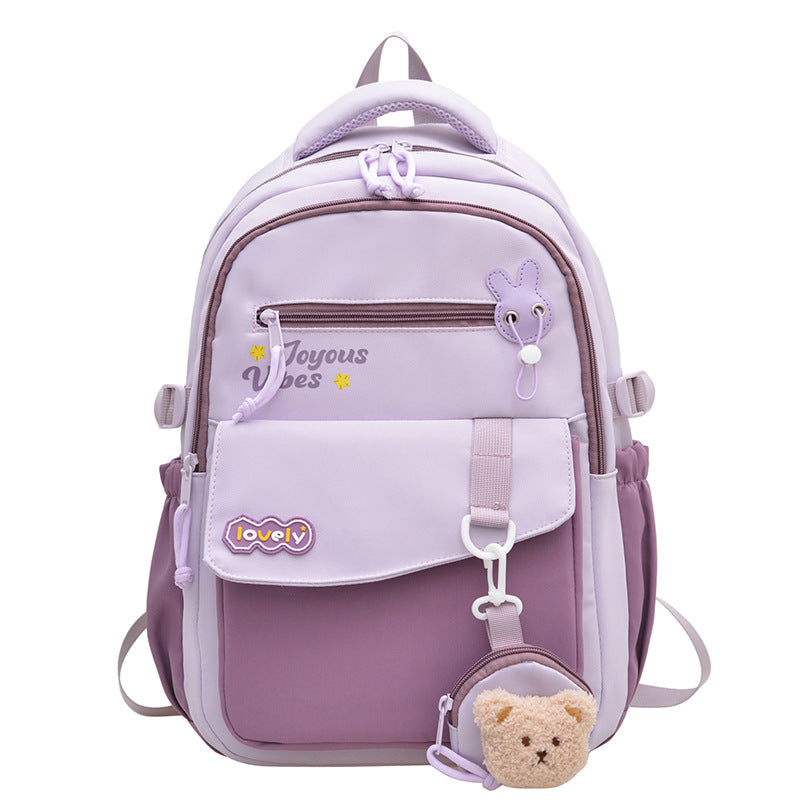 Ultra-Lightweight Breathable College Backpack - Purple - Neso SJ832981SCH Senjia