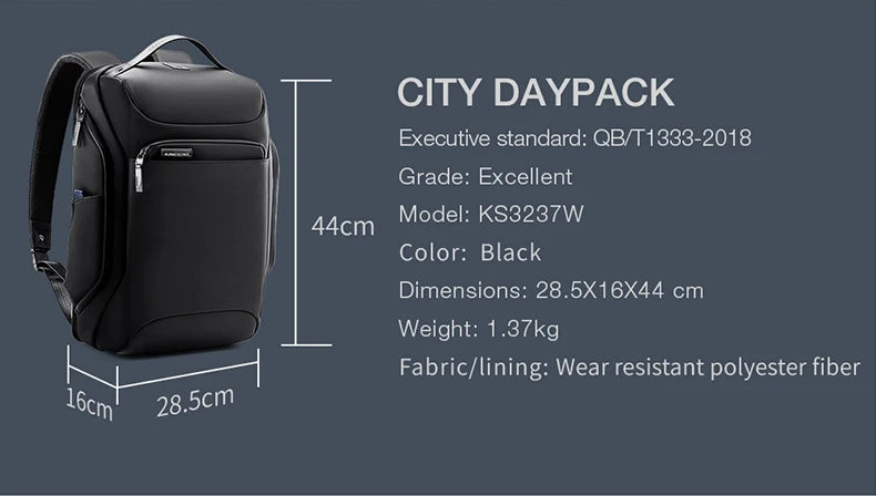 Kingsons KS3237W 15.6" USB Waterproof Laptop Backpack