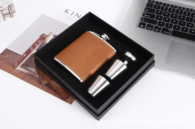 6-8oz Stainless Steel Hip Flask – Portable Pocket Spirit Bottle – 2