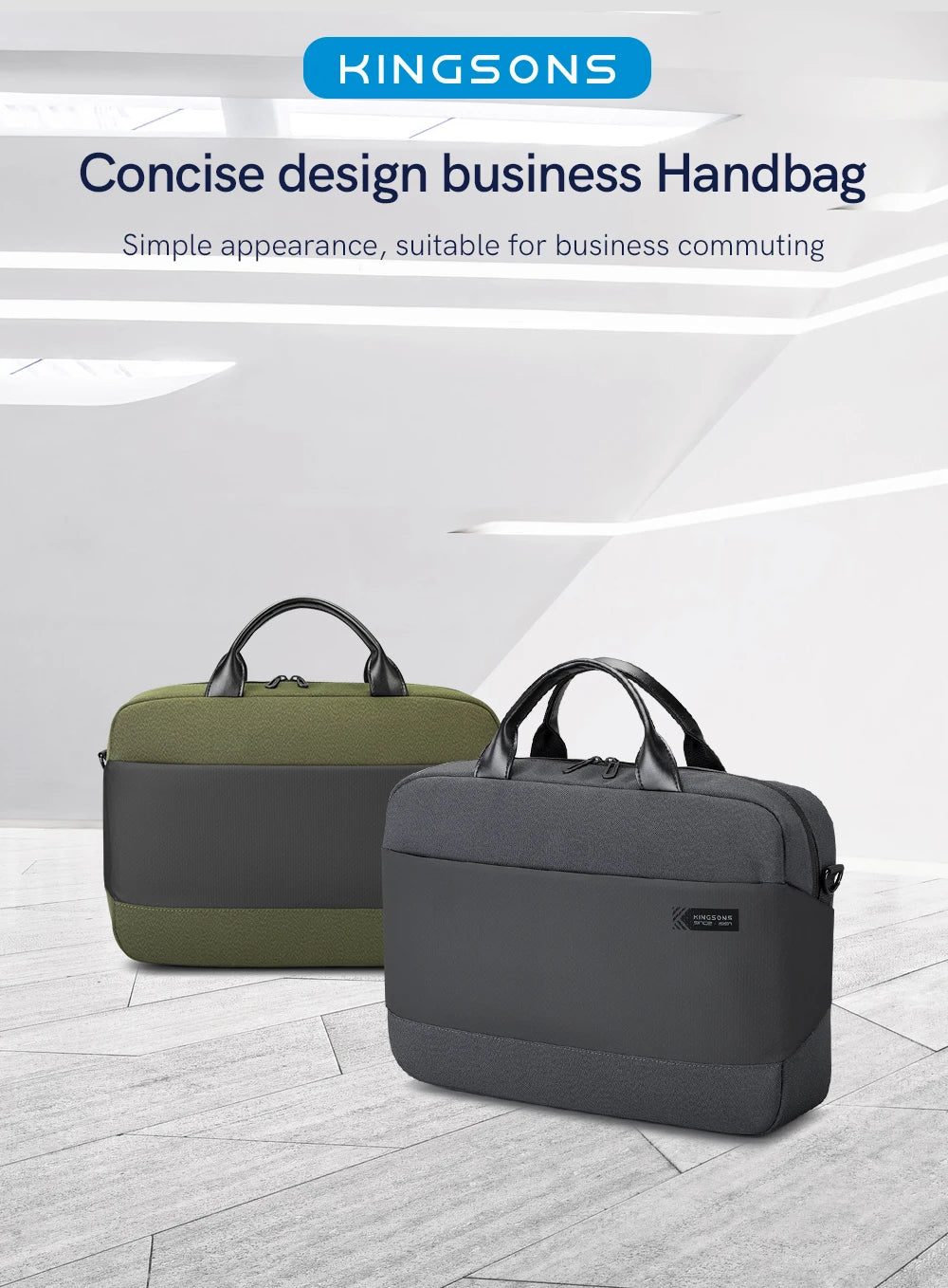 Kingsons 10L Leather Laptop Shoulder Bag