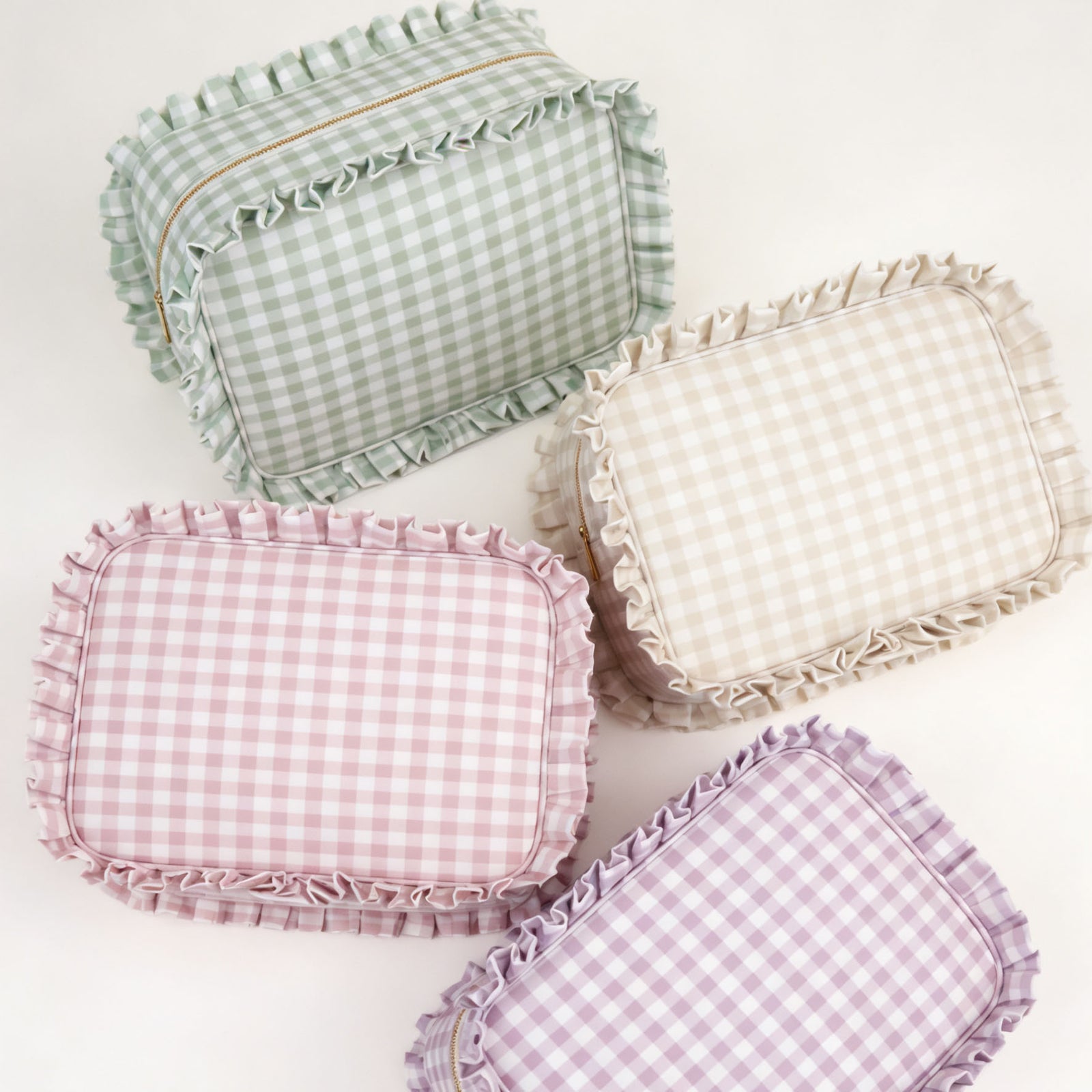 Backper Carina KMY-2542 gingham makeup bag detail