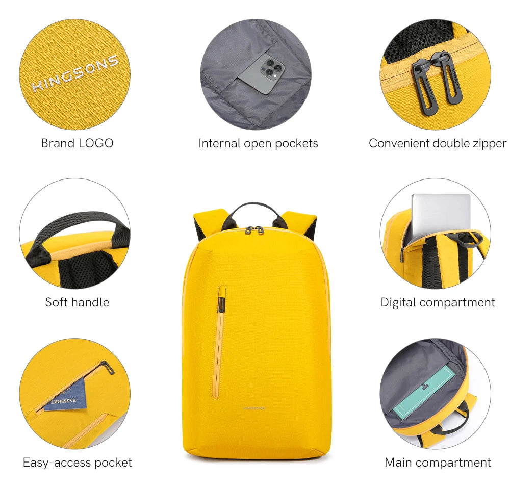 Kingsons K10266W RPET Recycled Unisex Travel Backpack