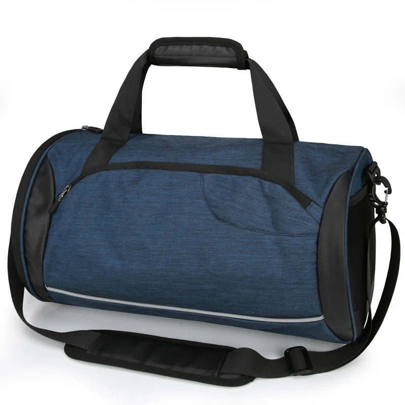 Mingao 303 Waterproof Sports Travel Duffle Bag with Shoe Compartment - Blue