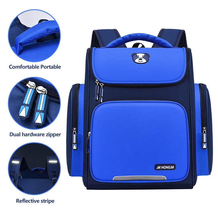 Keman KMBC1007-1 Cartoon Boys Waterproof School Backpack