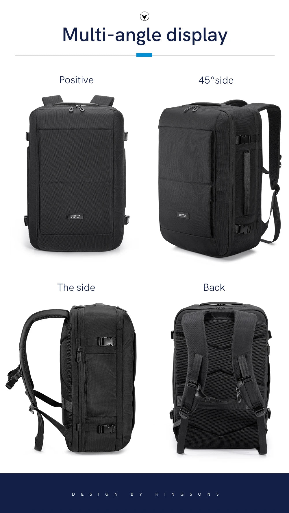 Kingsons K10134W-A 40L Waterproof 17" Laptop Backpack