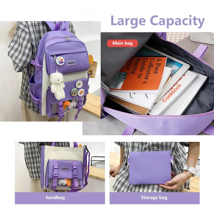 Keman KMJXY9017 Cartoon Girls Waterproof School Backpack