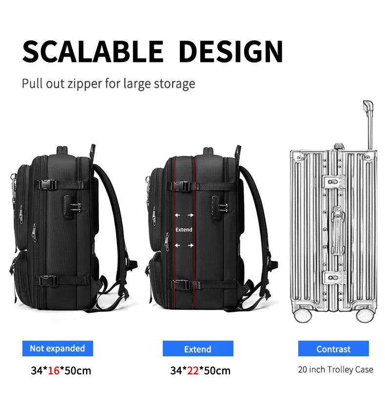 Mingao 25004 Expandable Vacuum Compression Laptop Backpack - detail 4