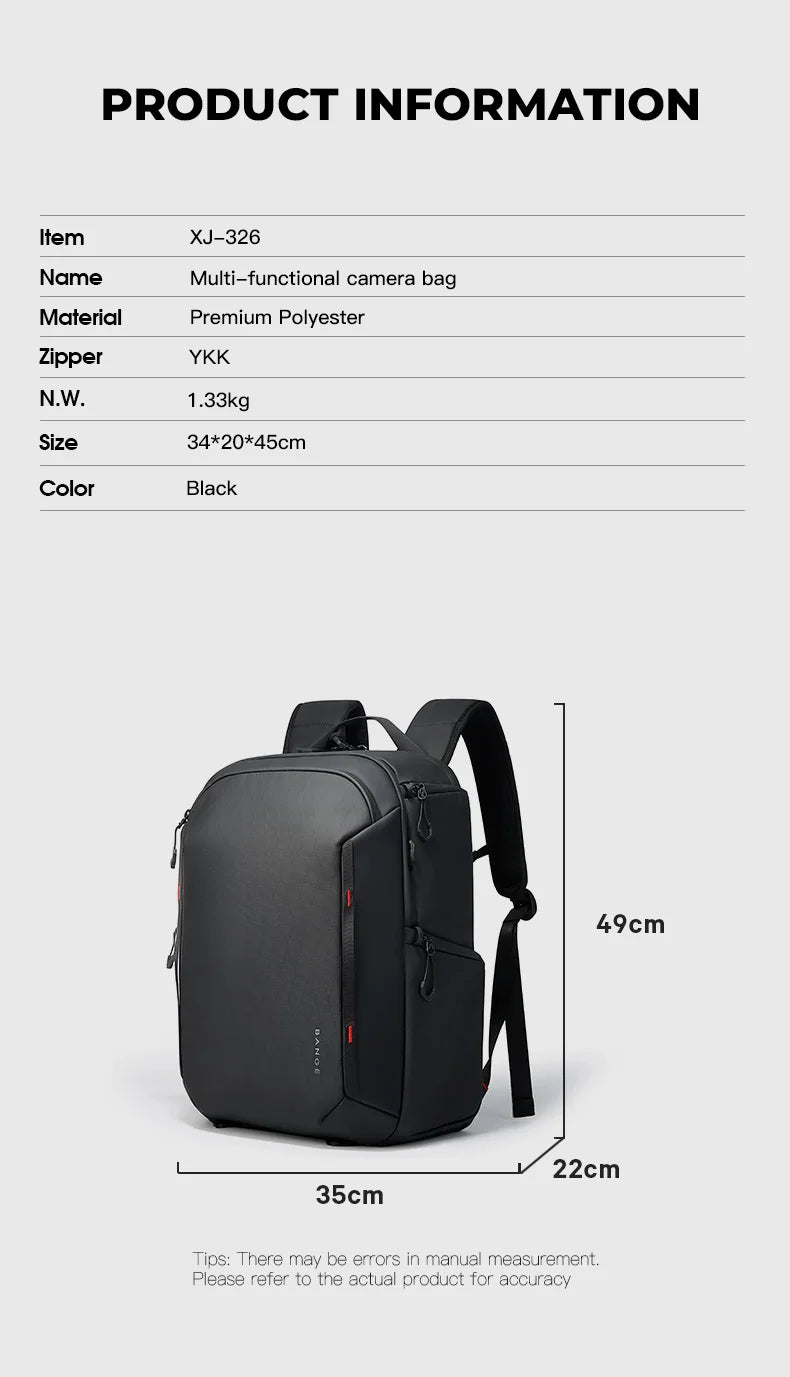 Bange XJ326 Luxury Camera Backpack - Color Options