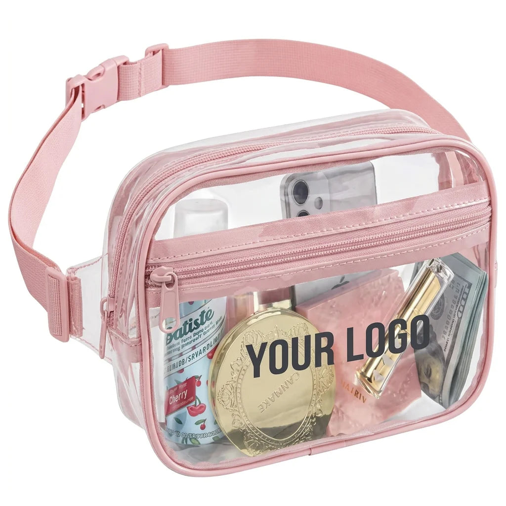 Backper Fornax Fruit-Print Clear Waist Bag — Pink