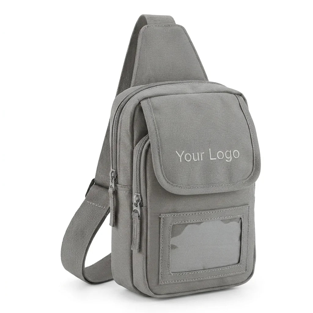 Backper Cepheus Waterproof PSA Slab Window Crossbody Bag — Grey