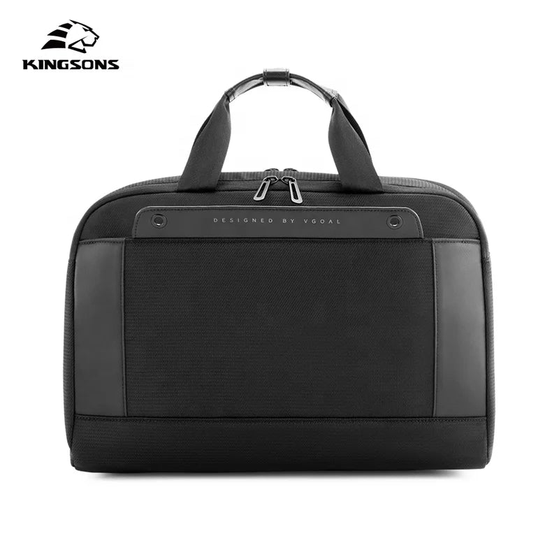 Kingsons men's USB charging laptop backpack — back panel