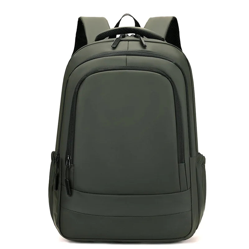 Faux leather laptop backpack computer interlayer