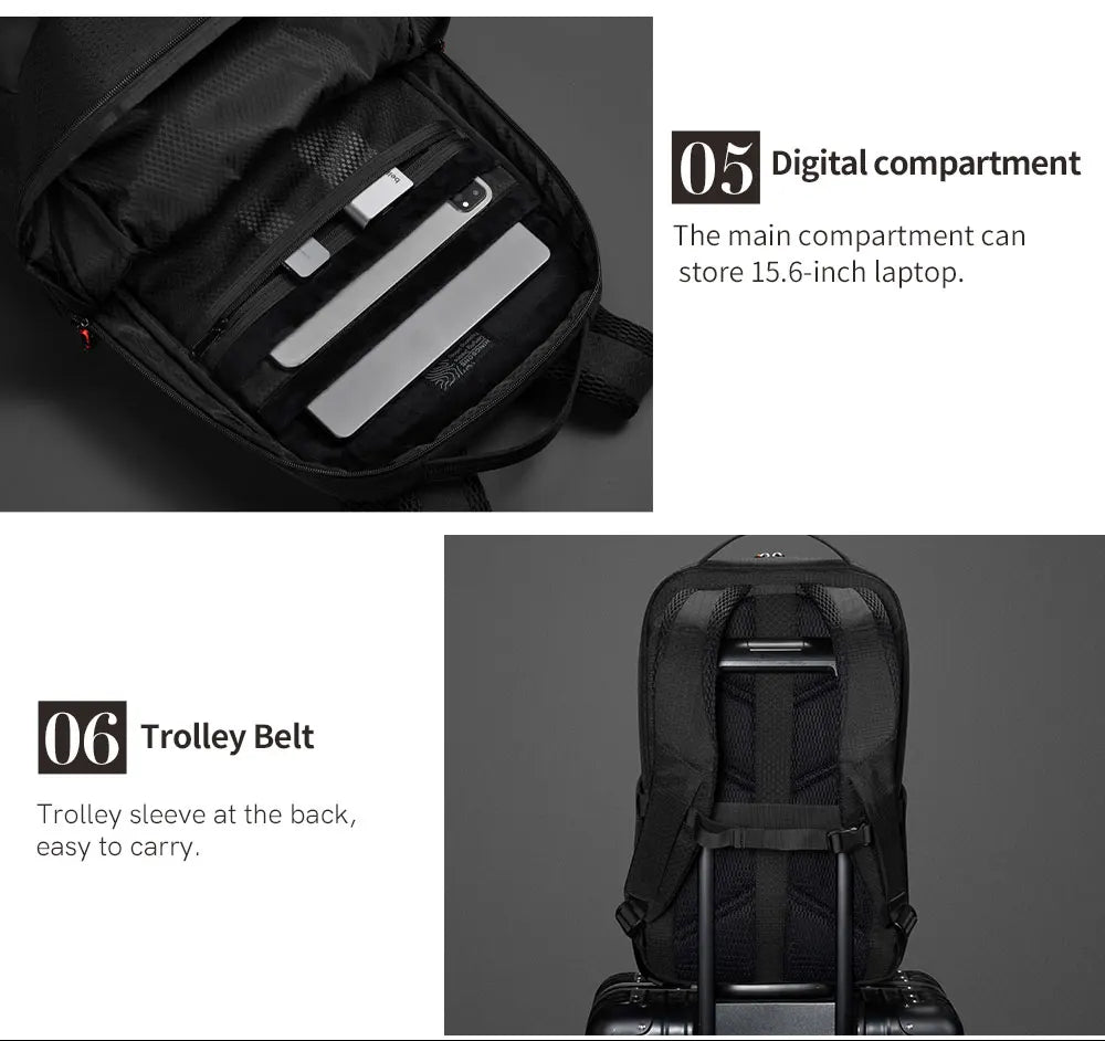 Kingsons KS25663 28L Waterproof Flight-Approved Backpack
