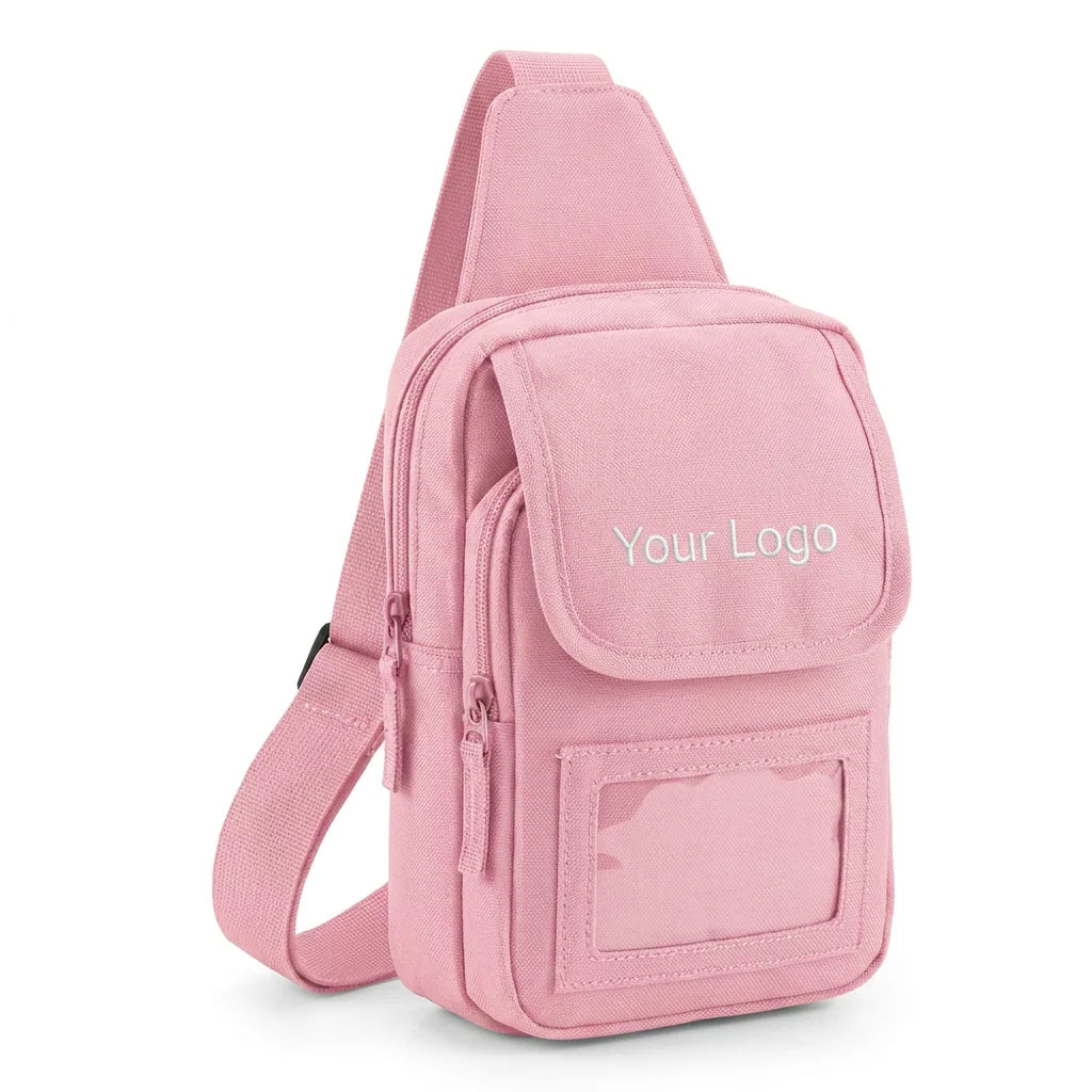 Backper Cepheus Waterproof PSA Slab Window Crossbody Bag — Pink