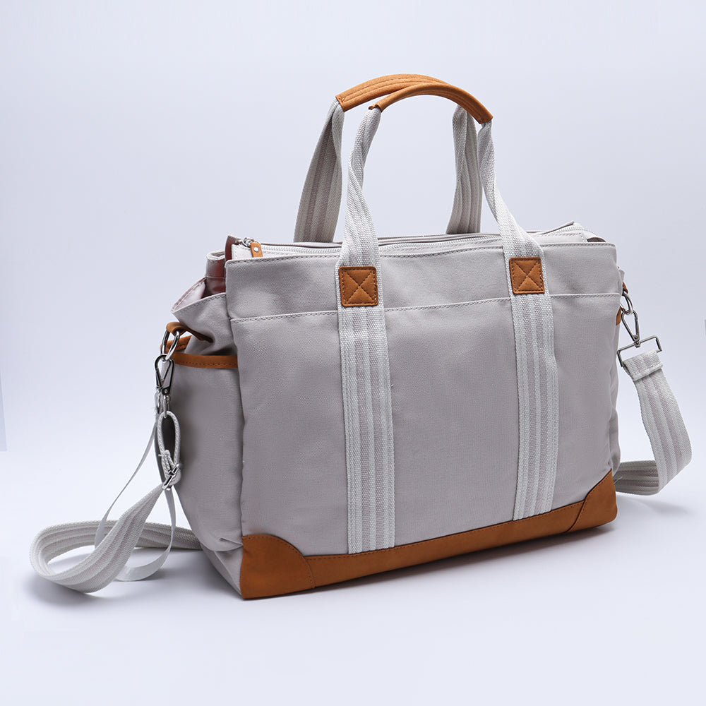 Backper Grus Waterproof Canvas Mommy Diaper Bag — Grey