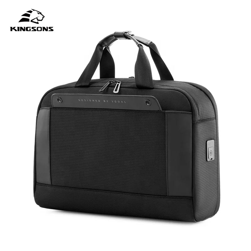 Kingsons men's USB charging laptop backpack
