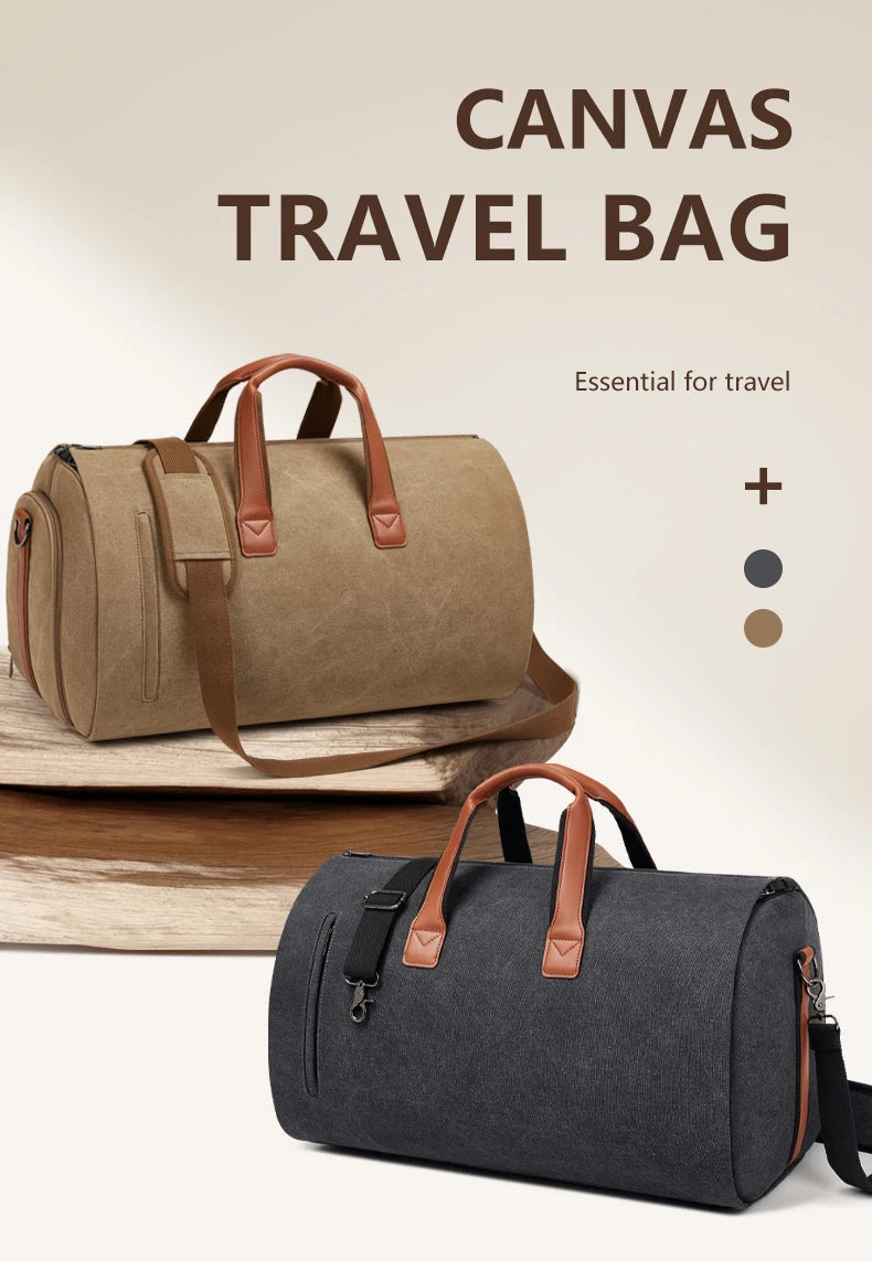 Mingao 209-1 Canvas Travel Duffle Bag with Shoe Compartment - detail 1