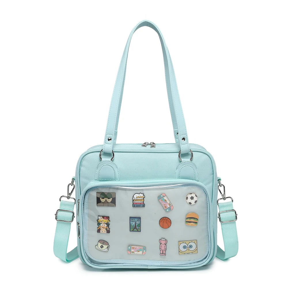Backper Virgo Ita Badge Display Shoulder Bag — Sky Blue