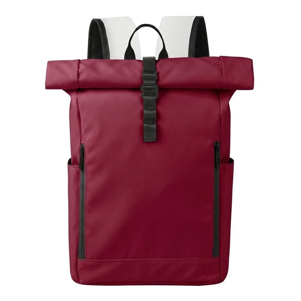 Backper Atlas Expandable Laptop Backpack — Burgundy