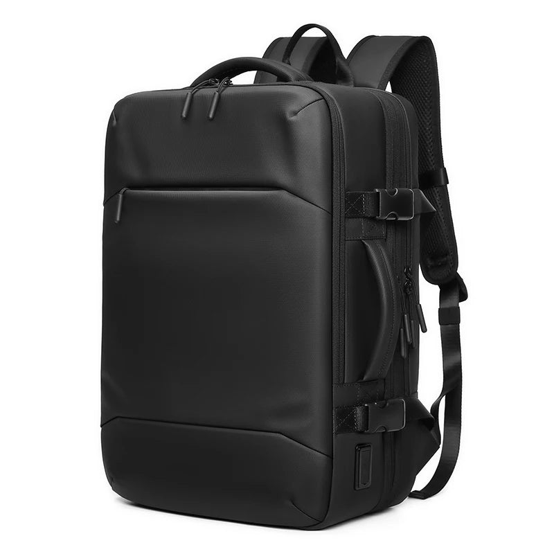 Mingao 241053 Multifunctional USB Travel Laptop Backpack - Black