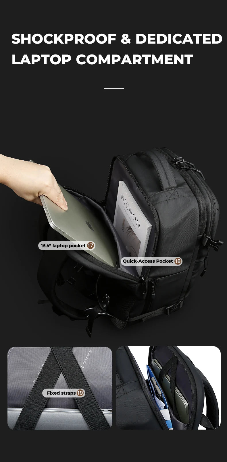 Bange Nova 7875-1 Travel Polyester Backpack