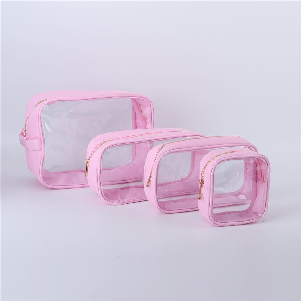 Backper Delphinus Clear Swim & Pool Travel Pouch — Baby Pink