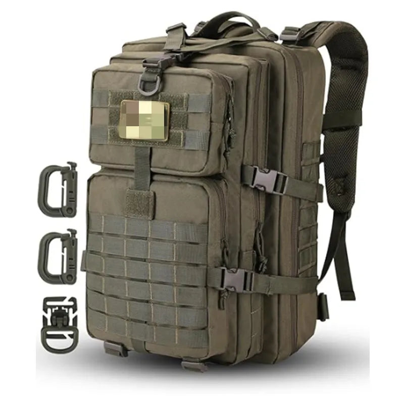 Waterproof nylon mountaineering backpack 56-77L front view