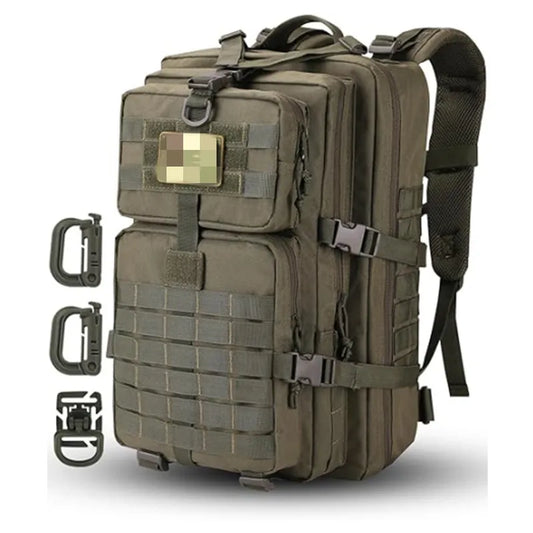 Waterproof nylon mountaineering backpack 56-77L front view