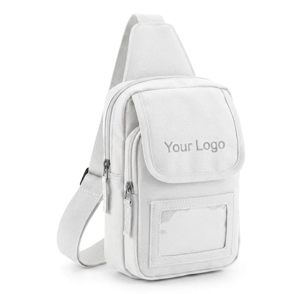 Backper Cepheus Waterproof PSA Slab Window Crossbody Bag — White