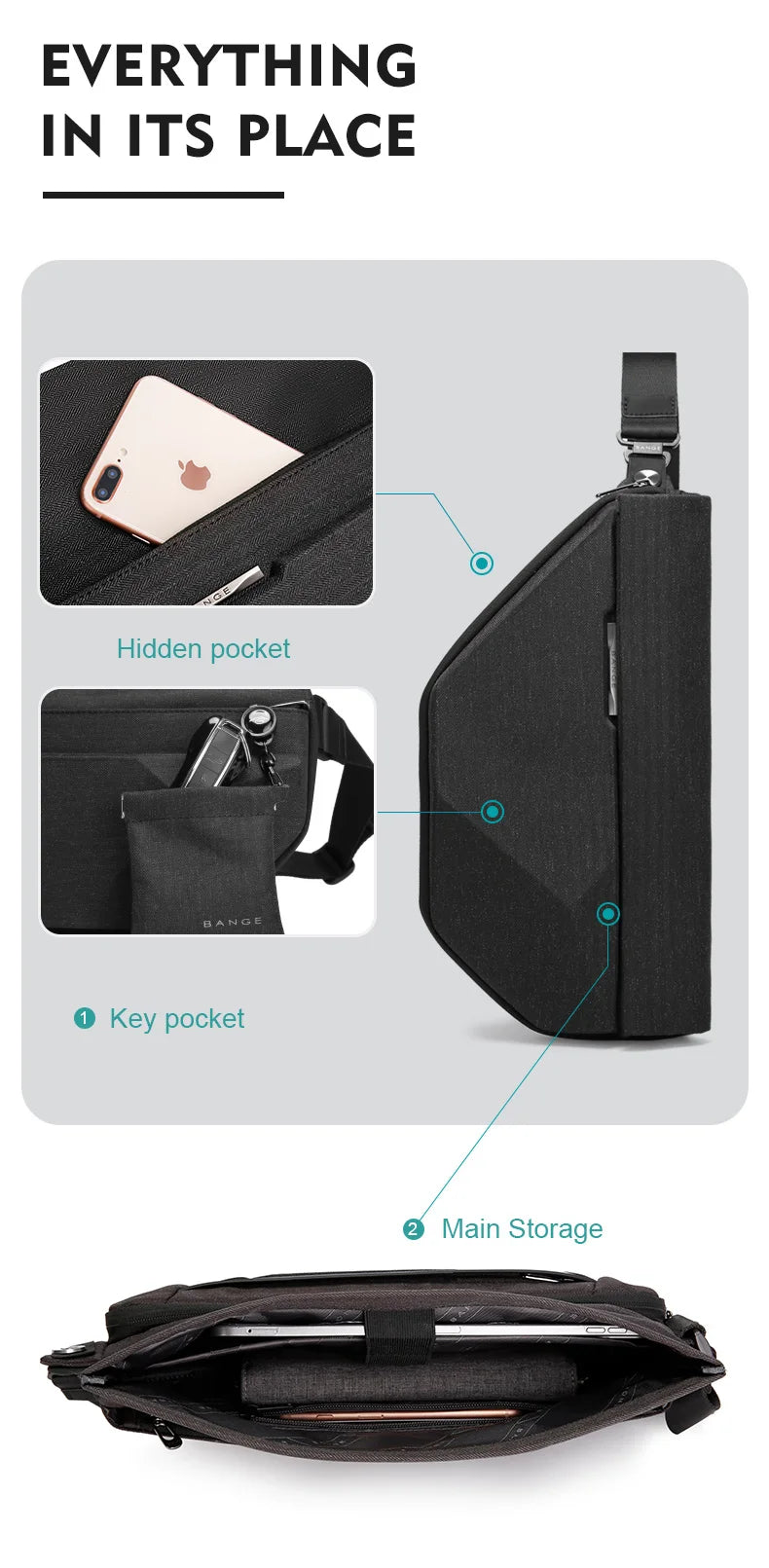 Bange Sol 7502 Modern Polyester Sling Bag