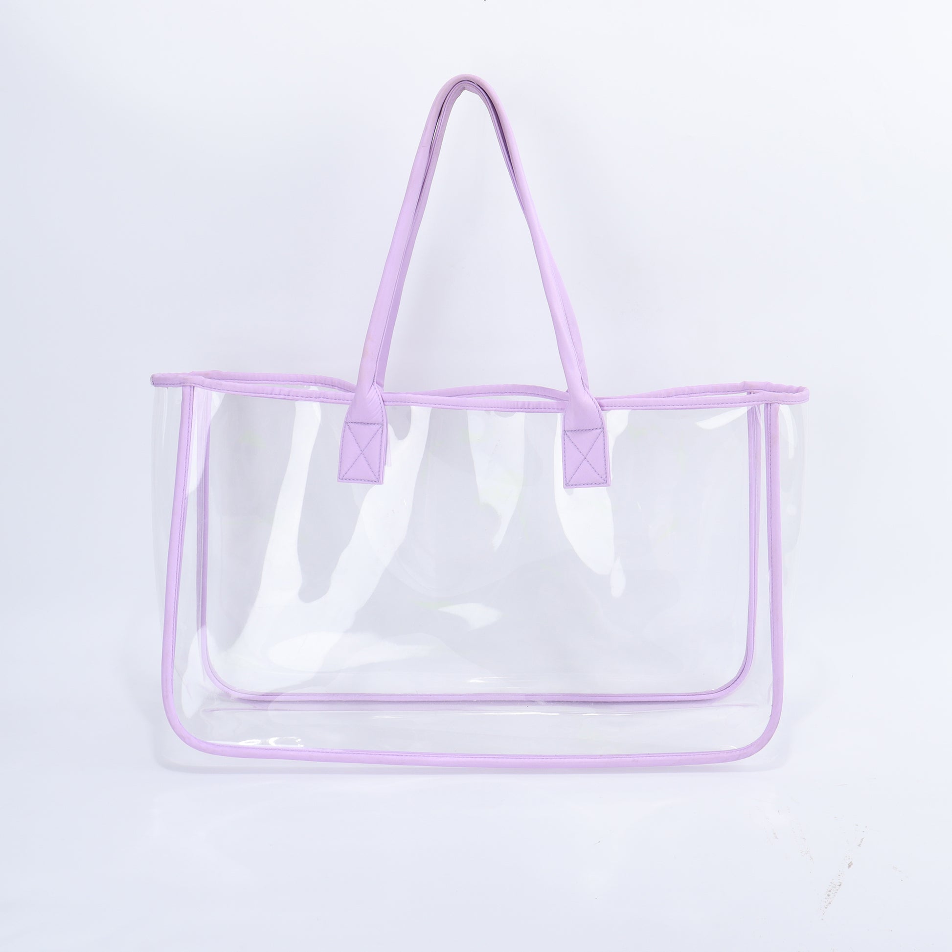Backper Cetus Clear PVC Beach & Shopping Tote — Lilac