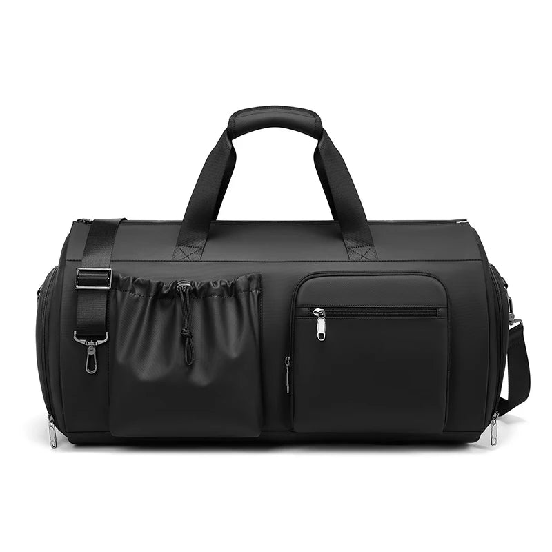 Mingao 233023 Large Capacity Cylinder Gym Duffle Bag - Black