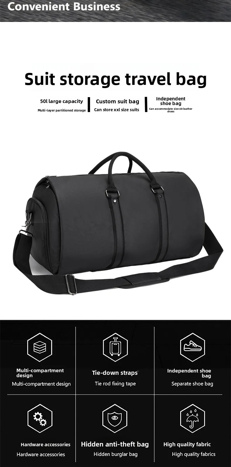 Mingao 9103 Wheeled Garment Travel Bag - detail 3