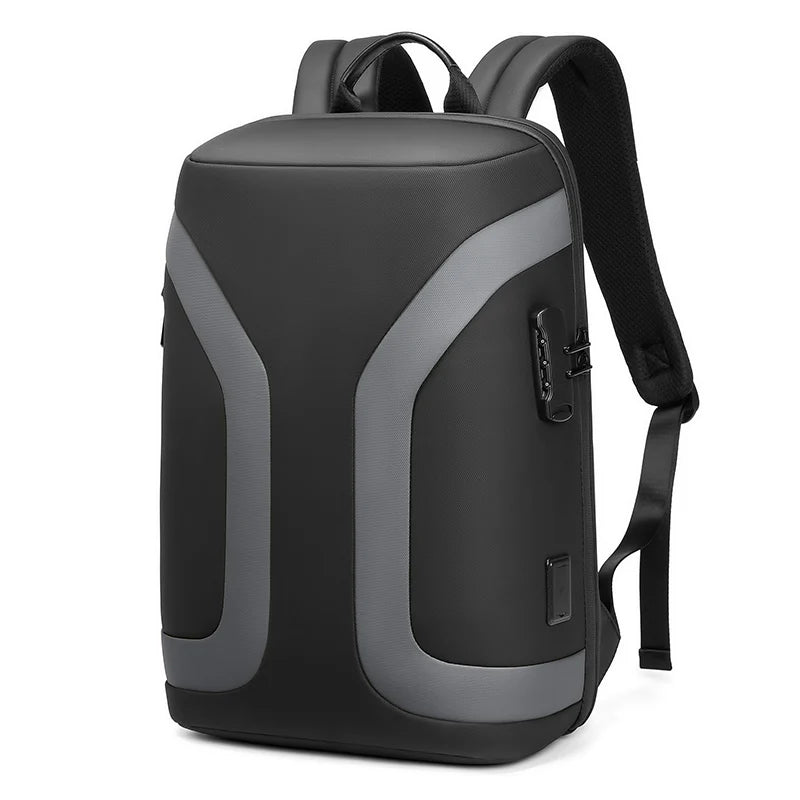 Mingao 231030 Anti-Theft USB School Laptop Backpack - Black
