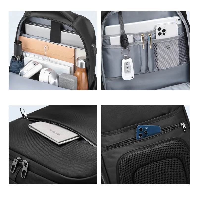 Mingao 1083 USB Anti-Theft Waterproof Travel Laptop Backpack