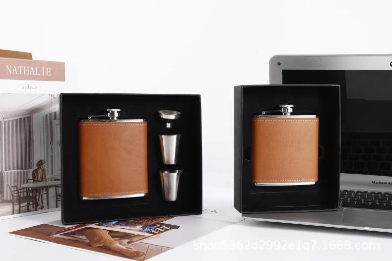 6-8oz Stainless Steel Hip Flask – Portable Pocket Spirit Bottle – 3