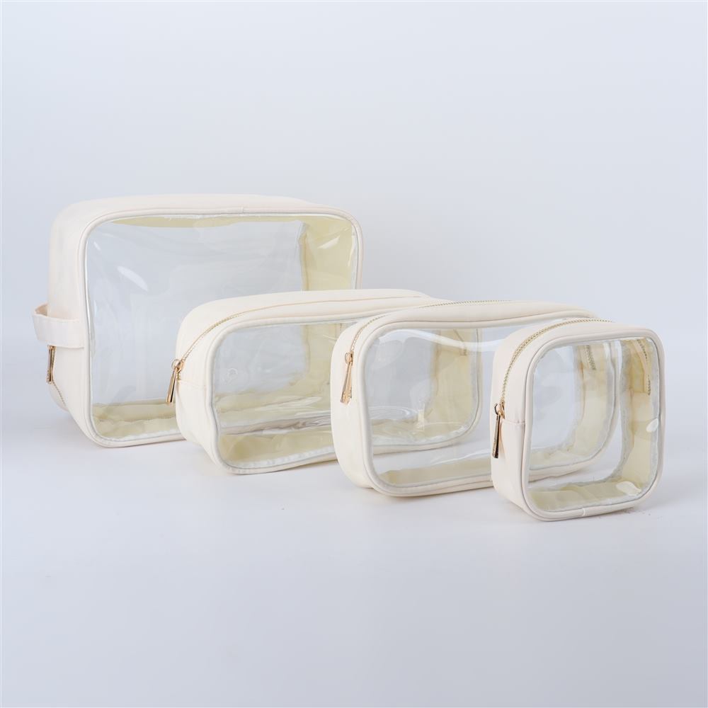 Backper Delphinus Clear Swim & Pool Travel Pouch — Beige