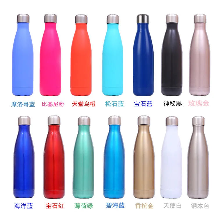 500ml Stainless Steel Vacuum Insulated Flask – Cola Shape Sports Bottle – 4