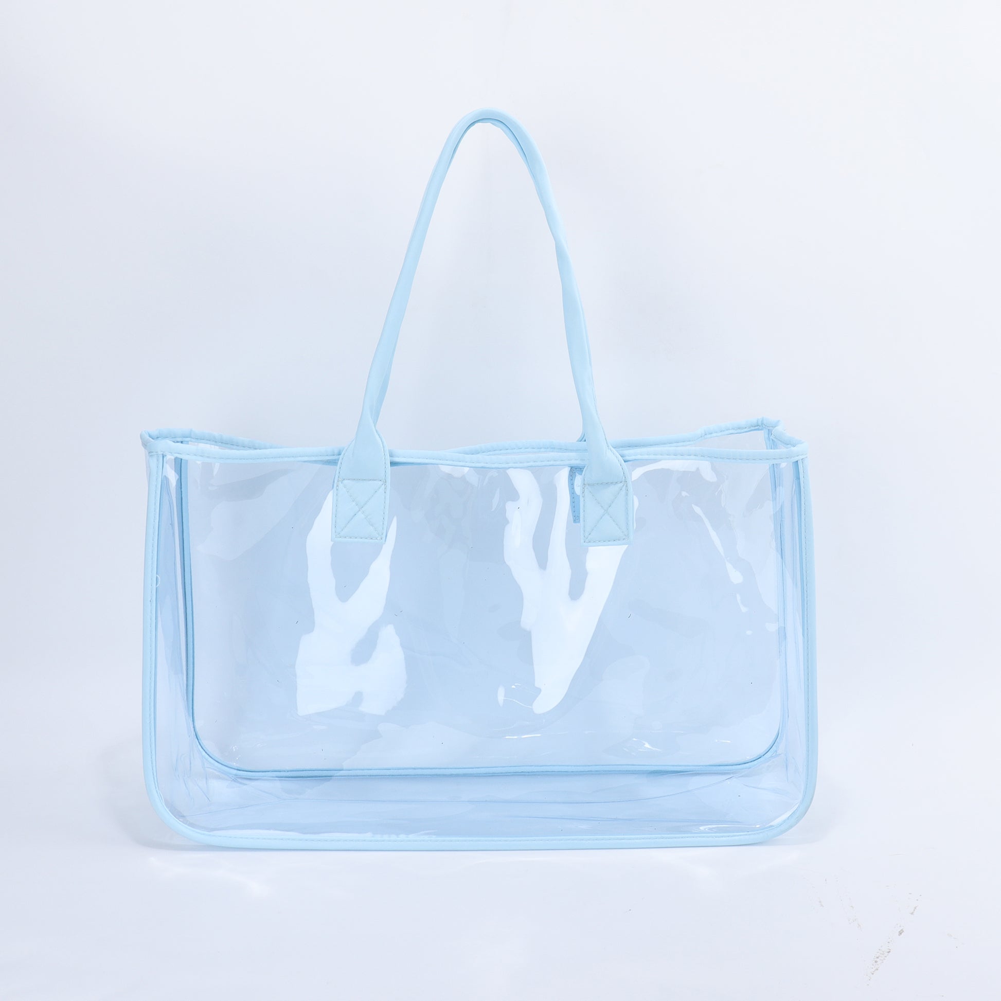 Backper Cetus Clear PVC Beach & Shopping Tote — Ice Blue