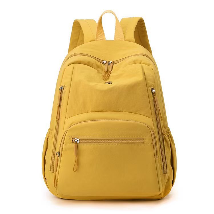 Korean-Style Tasseled Velvet Backpack for Women - Yellow - Chrysoprase SJ8393SCH Senjia