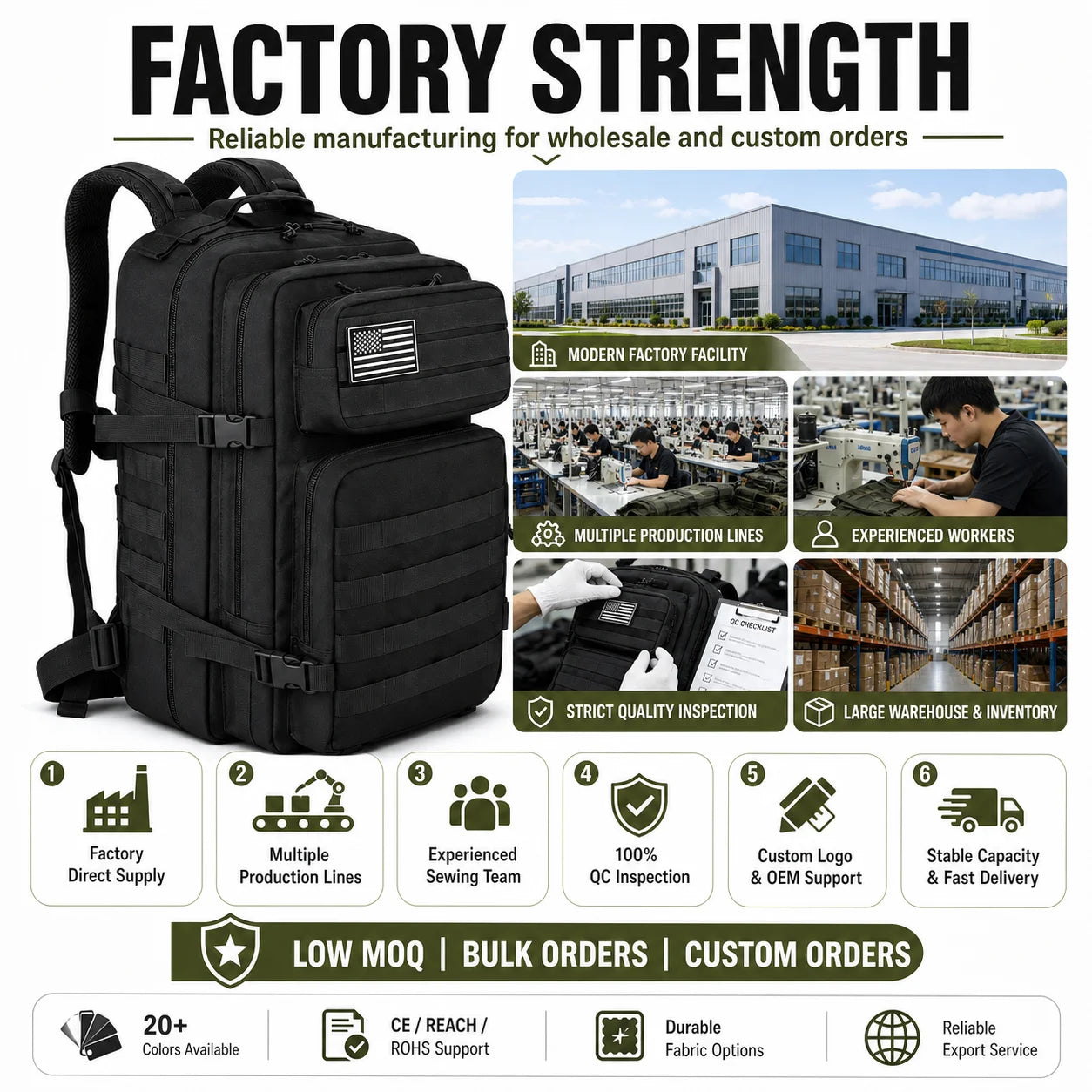 Hong BM-24M669 45L Waterproof Molle Tactical Backpack