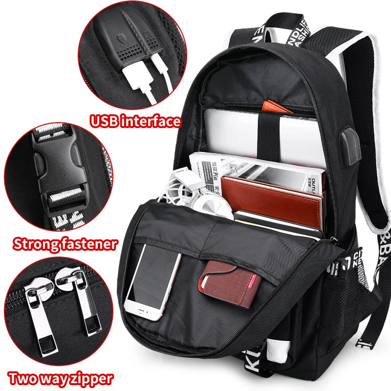 Mingao 056 Waterproof Anti-Theft Student School Backpack