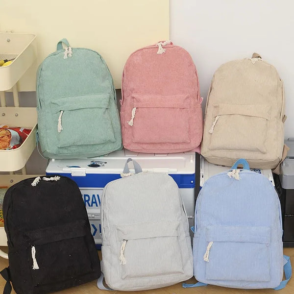 Beryl BP3749 vintage pastel corduroy backpack