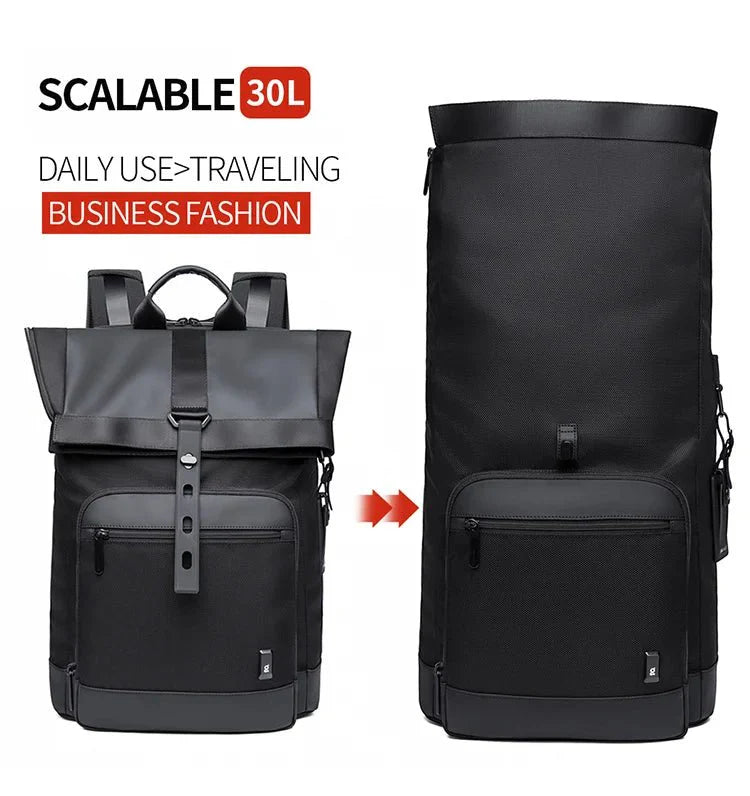 Backper Reef Modern Polyester Backpack — packed view