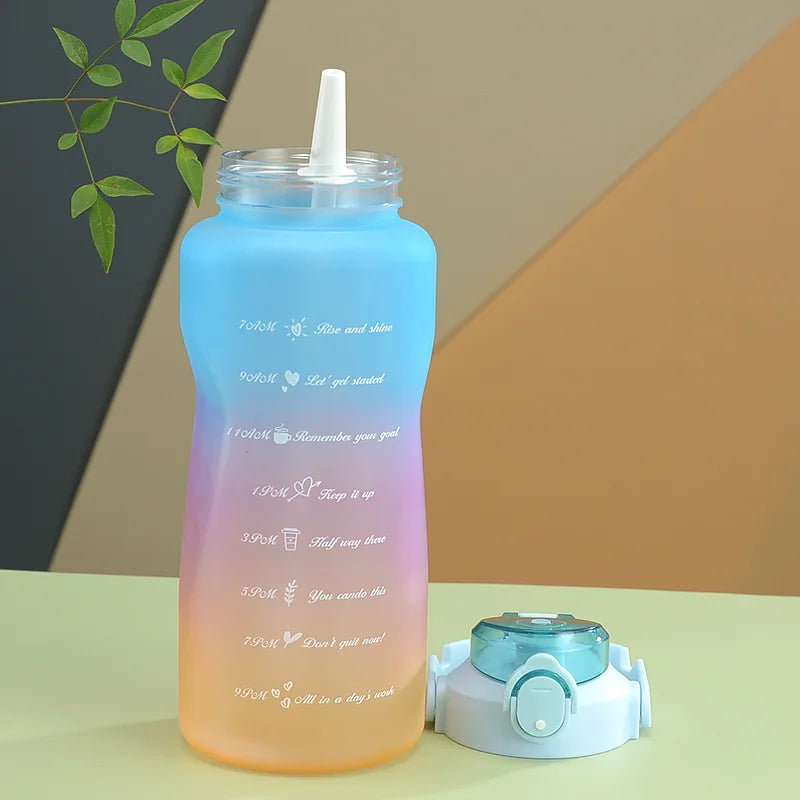 Motivational Sports Water Bottle 3-Piece Set – 280ml + 900ml + 2000ml – 8